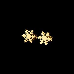 Mini Gold Snowflake Stud Earrings - 18k Gold Plated Surgical Stainless Steel